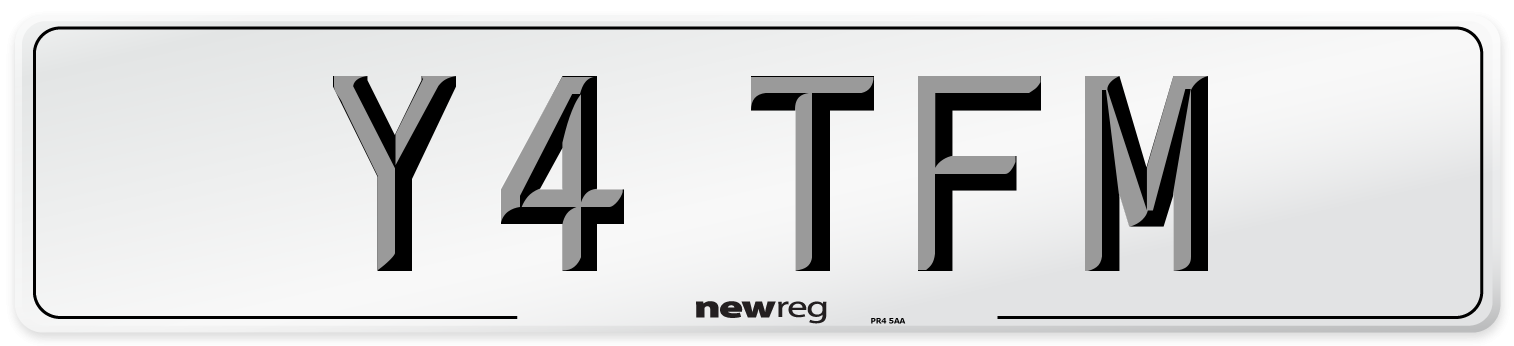 Y4 TFM Number Plate from New Reg